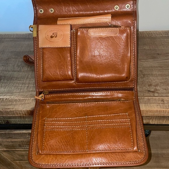 Braciano Original Brown Leather Envelope Clutch - Picture 4 of 6
